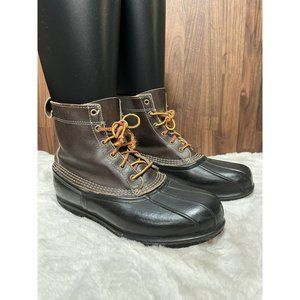Vintage LL Bean Bean Boots Hunting Shoes Size Mens 11 M Black G Gorce Sole